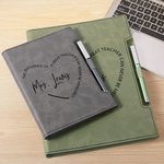 Henkilökohtainen Suuri opettaja Teksti PU Nahka Binder Notebook kynä Koulutarvikkeet Opettajien päivä Takaisin kouluun lahja opettajalle