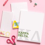 Bloc-notes personnalisé avec lettres grecques de sororité Graduation School Office Stationary Supplies Gift for Friend Girls | Callie × Affinity Licensing