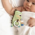 Personalized Cute Dino Rabbit Koala Teether Crinkle Baby Security Blanket with Embroidered Name Birthday Baby Shower Gift for Newborns