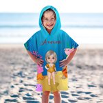 Personlig val delfin hav djur tecknad karaktär mjuk huva strandhandduk med namn födelsedag sommar semester pool party present för pojkar flickor