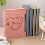 Henkilökohtainen Suuri opettaja Teksti PU Nahka Binder Notebook kynä Koulutarvikkeet Opettajien päivä Takaisin kouluun lahja opettajalle