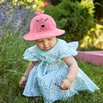 Personalized Childlike Flamingo Shark Kid Sun Hat with Embroidered Name Outdoor Activities Summer Travel Gift for Boys Girls