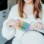 Personalised Birth Flower Rainbow-Coloured Portable Weekly Pill Organizer Box with Name Medication Storage Daily Travel Gift for Family Friends