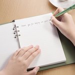 Henkilökohtainen Suuri opettaja Teksti PU Nahka Binder Notebook kynä Koulutarvikkeet Opettajien päivä Takaisin kouluun lahja opettajalle