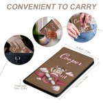 Personalized Cartoon Little Bear Pilot PU Leather Passport Holder with Name Birthday Summer Vacation Holiday Gift for Kids Travel Lovers