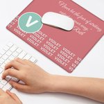 Personalized Initial Multicolor Mouse Pad with Name and Text Office Supplies Desk Accessory Appreciation Birthday Gift for Administrative Staff