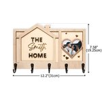 Dulce Hogar Personalizado Cara de Mascota Foto Llavero Ganchos con Nombre Grabado Decoración del Hogar Regalo de inauguración de la casa para los amantes del perro del gato Familia
