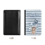 Personalized Cartoon Little Bear Pilot PU Leather Passport Holder with Name Birthday Summer Vacation Holiday Gift for Kids Travel Lovers