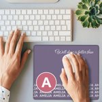Personalized Initial Multicolor Mouse Pad with Name and Text Office Supplies Desk Accessory Appreciation Birthday Gift for Administrative Staff