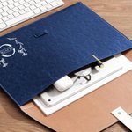 Nome iniziale personalizzato Cartella impermeabile in pelle PU con chiusura a fibbia Accessorio scolastico per ufficio Regalo di compleanno per studenti lavoratori
