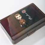 Personalized Birth Flower Cartoon Characters Portable Weekly Pill Organizer Box with Name Daily Travel Storage Medication Gift for Family Friends