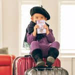 Personalized Cartoon Little Bear Pilot PU Leather Passport Holder with Name Birthday Summer Vacation Holiday Gift for Kids Travel Lovers