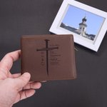 Spersonalizowany przenośny portfel ze skóry PU z imieniem na Dzień Ojca, prezent urodzinowy i rocznicowy dla mężczyzny