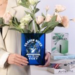 Personalisierte Cool Flying Dragon Muster klar Buchstütze Vase mit Namen Ästhetische Raumdekoration Geburtstagsgeschenk für Mama Oma Buchliebhaber