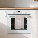 Personalized French Style Floral Monogrammed Linen Napkin with Embroidered Initial Housewarming Wedding Gift for Hostess French Style Lover