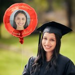 Personalisierte Multicolor Foto aufblasbare Helium Qualität Ballons mit Text-Satz von 2 Party Supplies Graduation Zeremonie Geschenk für Absolventen
