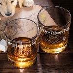 Personalized Engraved Woof You Everday 1-5 Dog Paws 10 oz Old Fashioned Whiskey Glass with Names Funny Father's Day Gift for Dog Dad