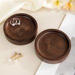 Personalized Engraved Name Icon Walnut Wood Trinket Jewelry Dish Home Decor Class of 2025 Graduation Gift Graduates