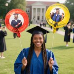 Personalisierte Multicolor Foto aufblasbare Helium Qualität Ballons mit Text-Satz von 2 Party Supplies Graduation Zeremonie Geschenk für Absolventen