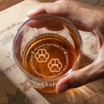 Personalized Engraved Woof You Everday 1-5 Dog Paws 10 oz Old Fashioned Whiskey Glass with Names Funny Father's Day Gift for Dog Dad