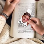 Personalisiertes magnetisches Lesezeichen mit Foto Portrait Namen Lesezubehör Schulanfang Geburtstag Geschenk für Leser Bücherwürmer