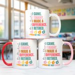 Manzana Personalizada Orgulloso Maestro Jubilado 11 oz 15 oz Café Taza de Cerámica con Nombre y Fecha de jubilación Apreciación Regalo para el Maestro