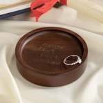 Personalized Engraved Name Icon Walnut Wood Trinket Jewelry Dish Home Decor Class of 2025 Graduation Gift Graduates