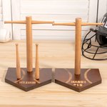 Personalised Baseball Softball Wooden Necklace Ring Holder with Engraved Name and Number Birthday Game Day Team Gift for Sport Lovers