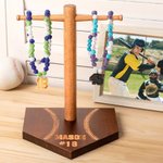 Personalised Baseball Softball Wooden Necklace Ring Holder with Engraved Name and Number Birthday Game Day Team Gift for Sport Lovers