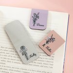 Your Personal Blossom, Your Reading Charm - Personalised Name Magnetic Bookmark Clip