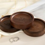 Personalized Engraved Name Icon Walnut Wood Trinket Jewelry Dish Home Decor Class of 2025 Graduation Gift Graduates