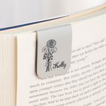 Your Personal Blossom, Your Reading Charm - Personalised Name Magnetic Bookmark Clip