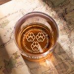 Personalized Engraved Woof You Everday 1-5 Dog Paws 10 oz Old Fashioned Whiskey Glass with Names Funny Father's Day Gift for Dog Dad