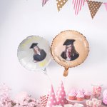 Personalisierte Multicolor Foto aufblasbare Helium Qualität Ballons mit Text-Satz von 2 Party Supplies Graduation Zeremonie Geschenk für Absolventen