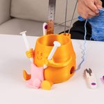 Personalizado 3D impreso Smiling Face Knitted Plant Pot Yarn Bowl with Text Knitting Tool Storage Desktop Decor Birthday Gift for Knitting Lovers