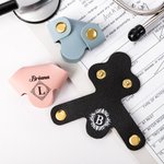 Personalised Rod of Asclepius PU Leather Stethoscope ID with Concealed Snap Tag Nurses Day Appreciation Birthday Gift for Medical Staffs