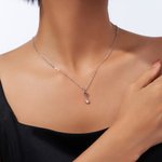 Personalized 1-8 Birthstones Family Necklace Minimalist Jewelry Anniversary Birthday Gift for Women