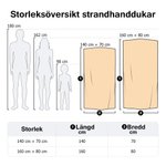 Personlig himmelsblå tecknad mikrofiberhandduk med namn snabbtorkande strandhandduk för sommarresor familj och vänner