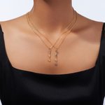 Personalized 1-8 Birthstones Family Necklace Minimalist Jewelry Anniversary Birthday Gift for Women