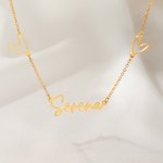 Personligt ihåligt halsband med kärleksnamnshänge Enkla smycken Födelsedag Jubileum Bröllopsgåva för kvinnor Brudtärnor