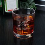 Personlig for tiden vi kjører deg til å drikke 10 oz Whiskey Rocks Glass med navn farsdag bursdagsgave til pappa bestefar whiskyelskere