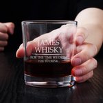 Personlig for tiden vi kjører deg til å drikke 10 oz Whiskey Rocks Glass med navn farsdag bursdagsgave til pappa bestefar whiskyelskere
