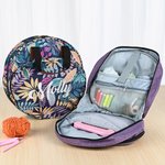 Personalized Name Multi-compartment Oxford Large Stitch Sewing Storage Bag with Handle Birthday Holiday Gift for DIY Lovers