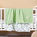 Personalised Wild Flower Cute Fox Giraffe Elephant Baby Blanket with Embroidered Name Birthday Baby Shower Gift for Newborns