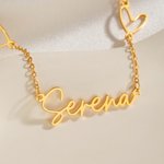 Personligt ihåligt halsband med kärleksnamnshänge Enkla smycken Födelsedag Jubileum Bröllopsgåva för kvinnor Brudtärnor