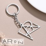 Personlig Namn Logo Monogram Charm Nyckelring Unik Jubileum Födelsedagspresent för Kvinna Man