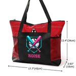 Personalised Drip Baseball Large Oxford Tote Bag with Text and Mesh Pockets Sports Essential Game Day Gift for Baseball Players