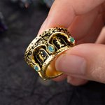 Personalized Sterling Silver Gothic Cathedral Vintage Marquise Birthstone Spinning Ring with Name Dainty Jewelry Anniversary Birthday Gift for Men