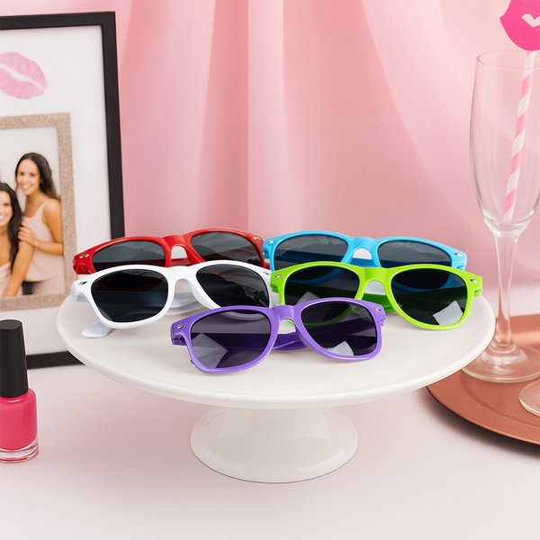 Gafas de sol multicolores personalizadas con nombre y dato set de 10 piezas regalo de boda despedida de soltera y fiesta para amigos