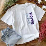 Personalised Multicolour Faux Glitter Football T-shirt Sweatshirt Hoodie with Name and Number Game Day Birthday Gift for Family